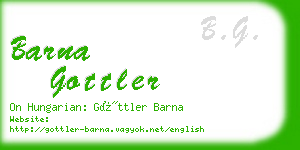 barna gottler business card